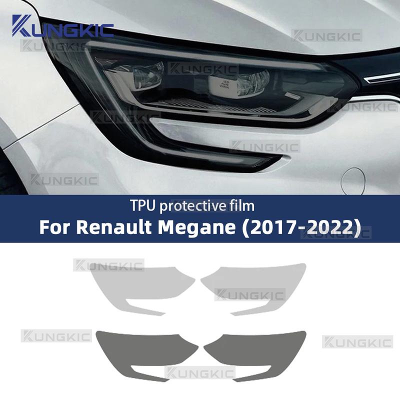 For Renault Megane 4 2017 2018 Car Headlight Protective Film Smoked Black Tint Wrap Vinyl Clear TPU Sticker