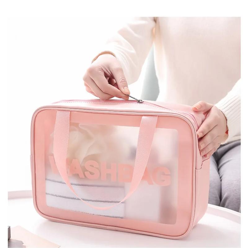 Tragbare Reise Kulturbeutel Weibliche Transparent Wasserdicht Make-Up Aufbewahrungstasche Große Kapazität Kosmetik Organizer Schönheit Frauen Fall