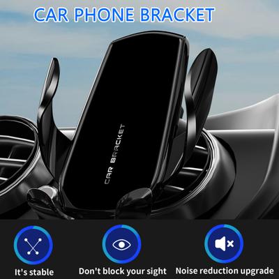 Car Phone Holder Gravity Air Clamping Adjustable Holder Car Phone Induction Mount Stand Vent Clip Mobile