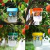 New Solar Powered Wasp Trap Box PP Hanging Bee Trap Bottle Reusable Transparent Wasp Killer Outdoor Use