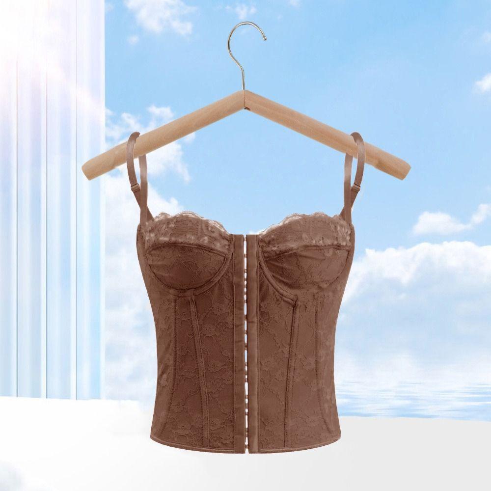Slim Fit Lace Camisole Hollow Suspender Vest Fashion Lace Corset  Ladies