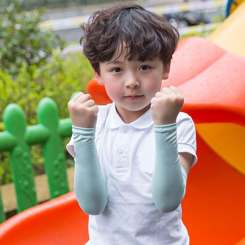 Kids Sleeve Sunscreen Sleeves Summer UV Resistant Ice Silk Sleeves Children's Sleeves Oversleeves