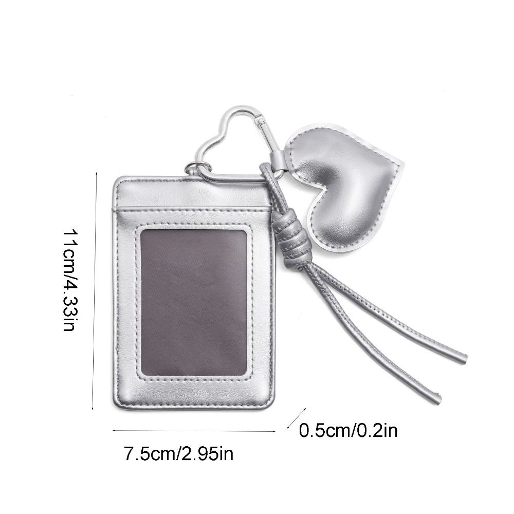 Portable Short Card Holder Love Heart Multifunction Hangging Card Bag Bag Pendant Korean Style Multi-card Wallet Outdoor