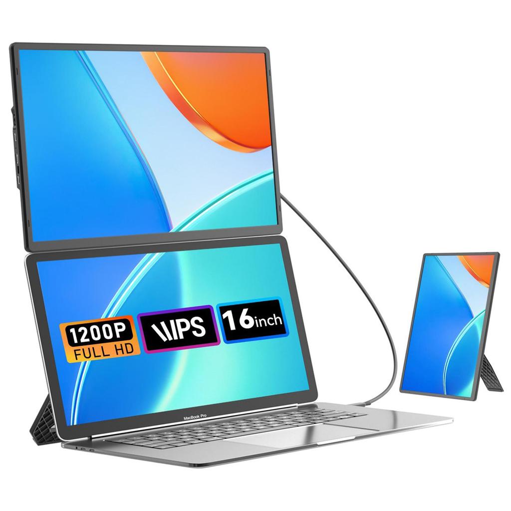 Siaviala N2 16" Portable Monitor | 1920x1200 IPS | 360° Rotatable & Magnetic | Ultrahin 0.76kg