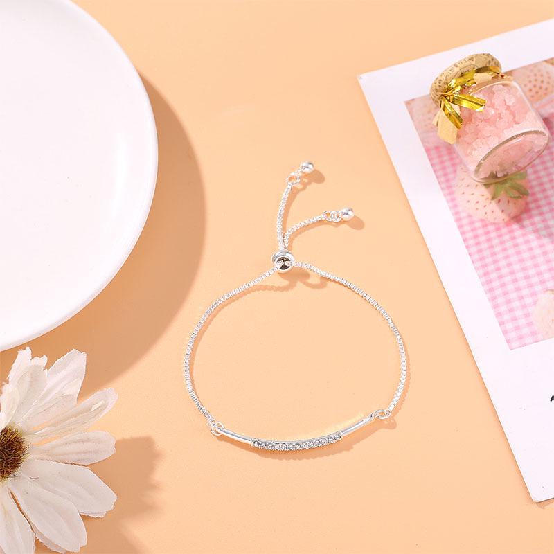 Korean Style Zircon Flower Bracelet for Women - Trendy, Simple, Personalized Design