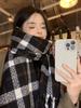 Women Winter Retro Knitted Scarf Headscarf Ladies Men Casual Preppy Plaid Tassel Scarve Mujer Male Foulard Wrap Shawl New Unisex