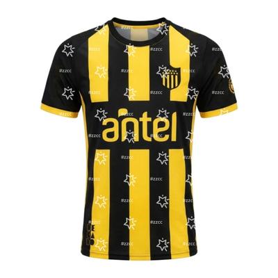 25-26 CA Peñarol Home Football Jersey Training Set Summer Sports  Men's T-Shirt Kid's Clothing Tee Woman