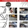 Car pole tool unpainted dent repair kit, with 6 car dent hook rods, suitable for repairing car body dents and hail damage