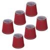 6PCS Fabric Lampshade Modern Simple Fabric Light Lampshade Phnom Penh Craftsmanship for E14 LampWine Red (PX43)
