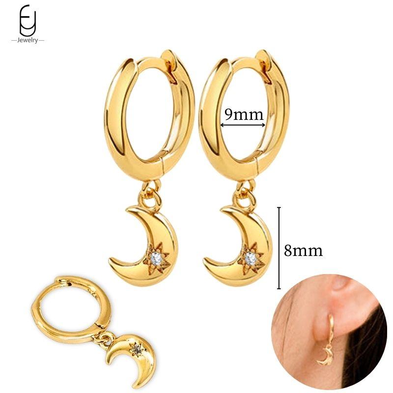 925 Silver Needle Vintage Gold Earrings Luxury Long Chain Tassel Crystal Hoop Earrings for Women Party Trend Jewelry