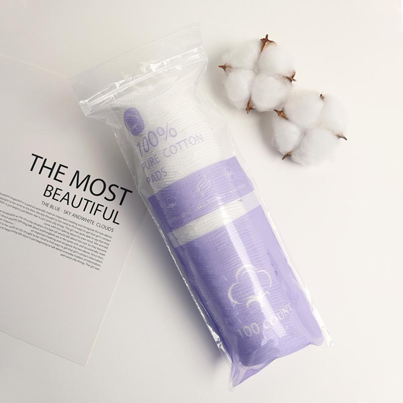 Triple-Layer Thick Makeup Remover Cotton Pads - Lint-Free, Skin-Friendly, 100 Pieces