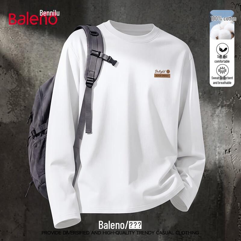 Baleno Men's Heavyweight Cotton Long-Sleeve T-Shirt