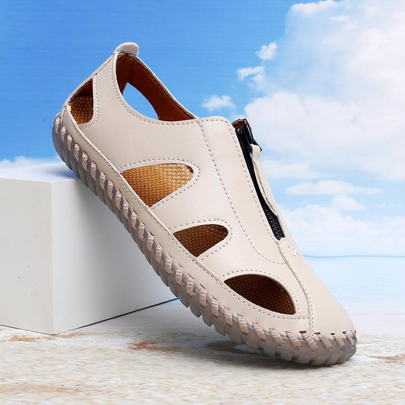 Women's Leather Sandals Casual Shoes Summer Beach Sandals