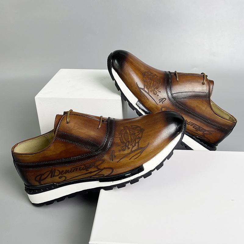 Туфли из натуральной кожи с верхним слоем — фото 3