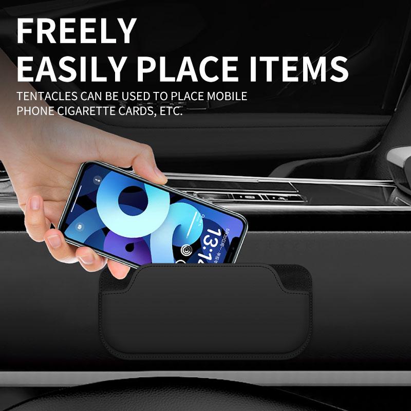 Sunglass Holder for Car Multi-Functional Stick-On Glasses Storage Box Seat Gap Organizer Auto with Small Item Storage Universal