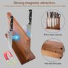 Wood Magnetic Universal Knife Block Stand Knife Display Rack Knives Set Holder Stand Sink Knife Storage Organizer for Counter
