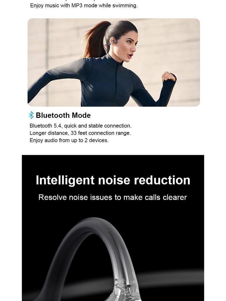 Cross-border X7 Bone Conduction Bluetooth Headphones: Painless In-Ear for Long-Wear, Open-Ear Sports, Running, and Swimming.