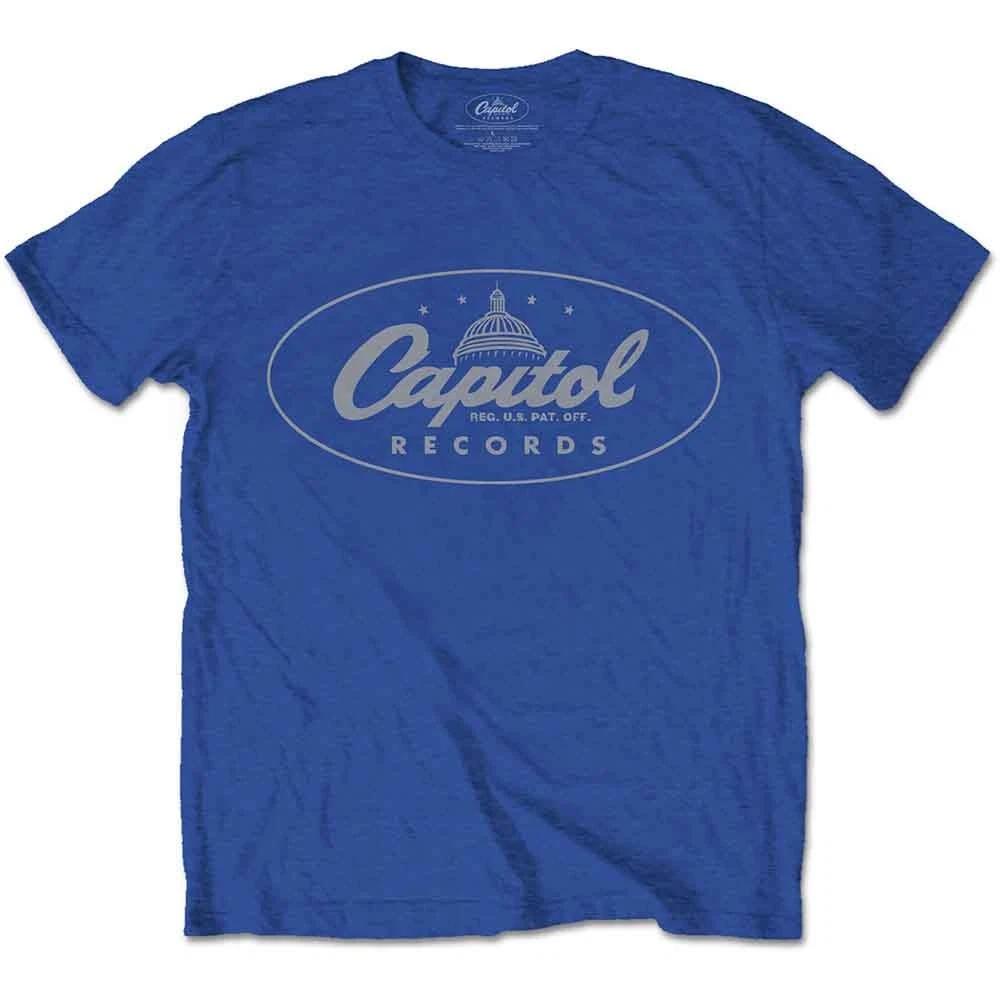 Blue Capitol Records Logo Licensed Tshirt Unisexs L