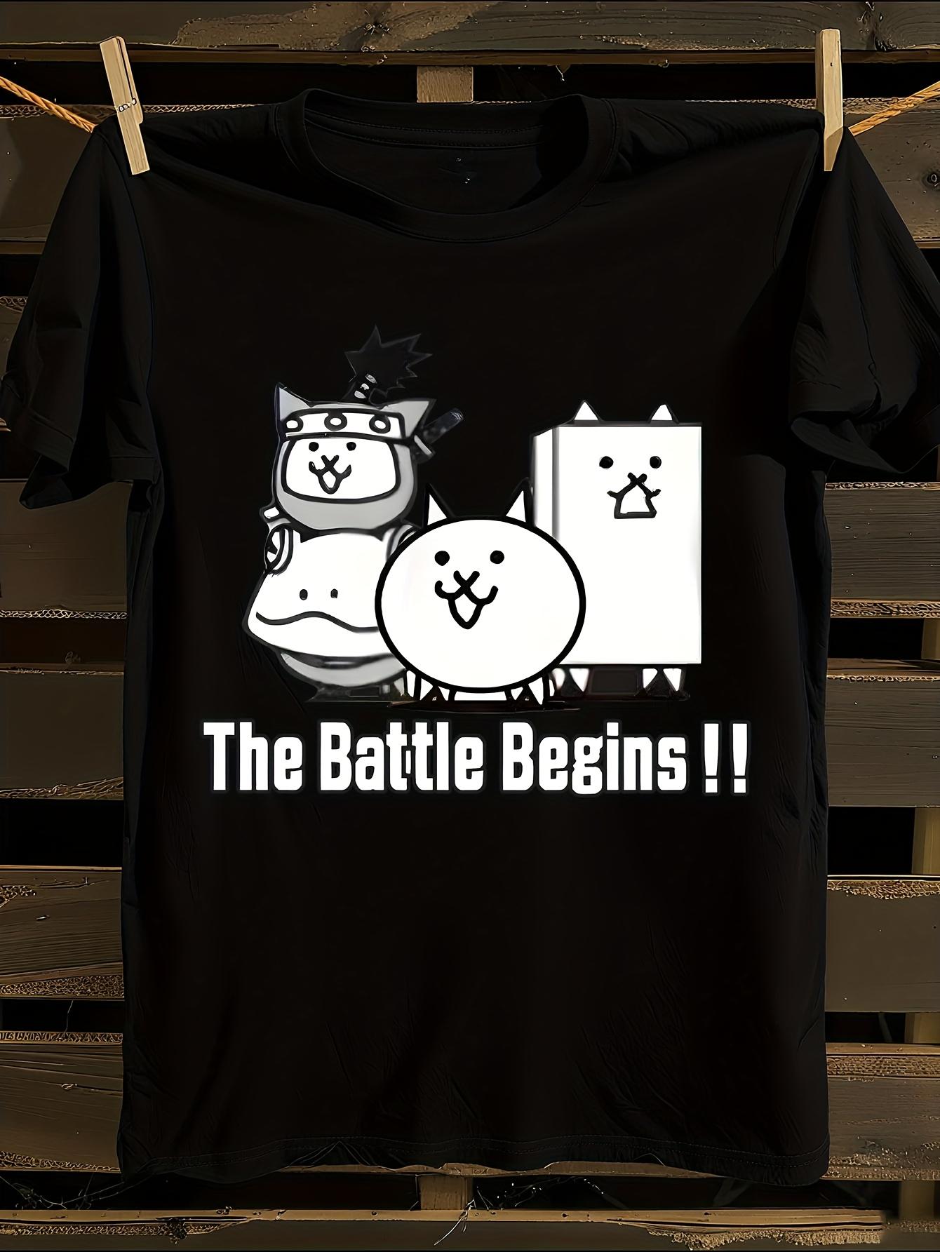 WoAnime Tshirt Anime Battle Cats Graphic Tshirt L