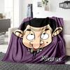 Custom Name Mr. Bean's Adventure Blanket for Couch & Bed, Plush Cozy Fuzzy Blanket Super Soft & Warm Blankets for Fall and Winter. 0908321