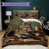 Vintage Guinea Pig Pattern Bedding uilt Set uilt Cover Pillowcase Home Decoration Birthday Gift (1 * duvet cover + 2 * pillowcase without core)
