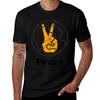 Peace For The World Fingers Tshirt Holiday Casual Short Sleeve Top