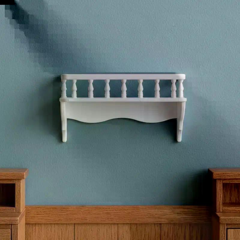Dollhouse Storage Rack 112 Scale Wall Mounted Mini Shelf Simulation for DIY Scene Decor Accessory Room Organization