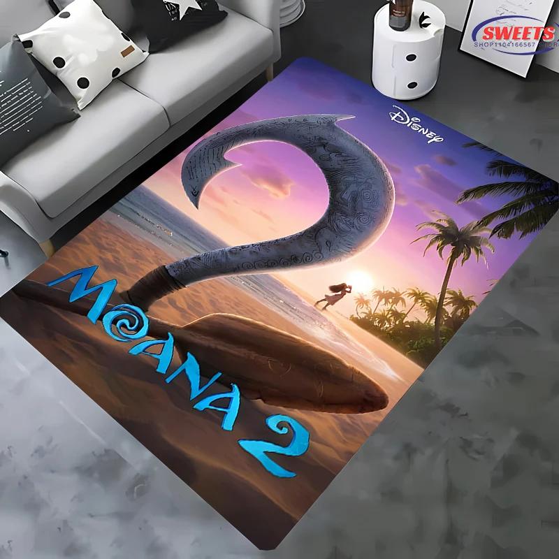 Disney Moana Cartoon Carpet New Release! Bedroom Living Room Bed Mat, Non-slip Exquisite Home Decor, Durable Washable Rug