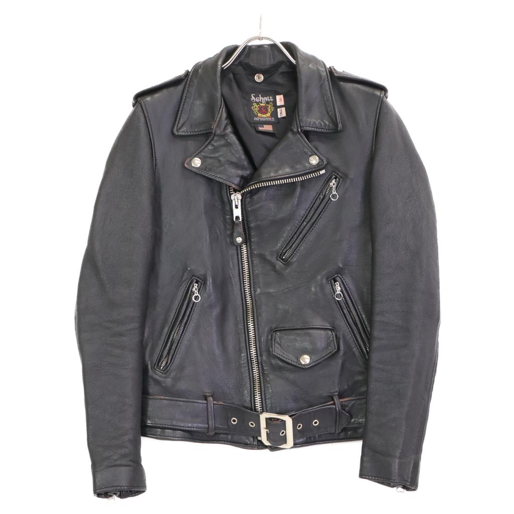 SCHOTT 7823950093 Black 217US Double Rider Jacket Jacket 36 blackUsed