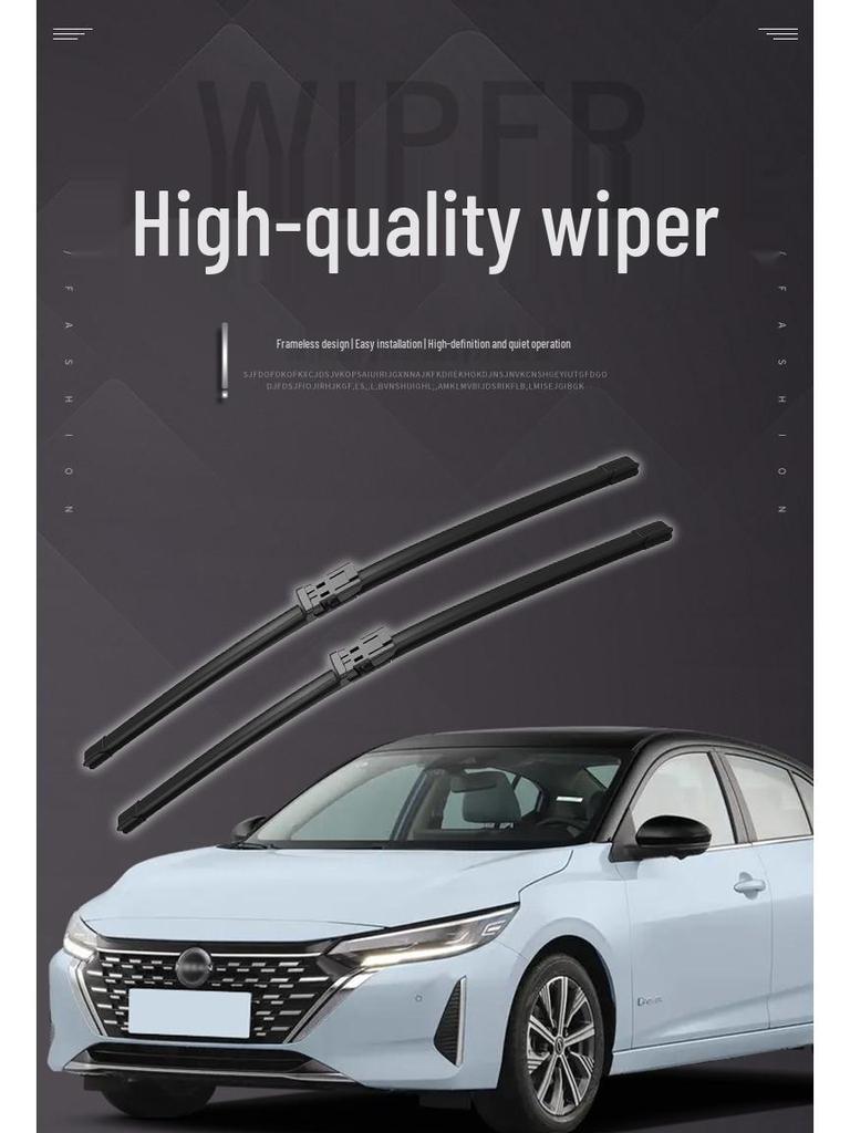 Kompatible Scheibenwischer für den 2020 Nissan Sylphy 14. Generation: Original 14", 21", 22" rahmenlos, 23" leise, 24" Wischer.