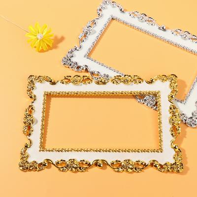 Plate Resin Gold Silver Wall Sticker Surround Socket Frame Home Decor Light Switch Cover
