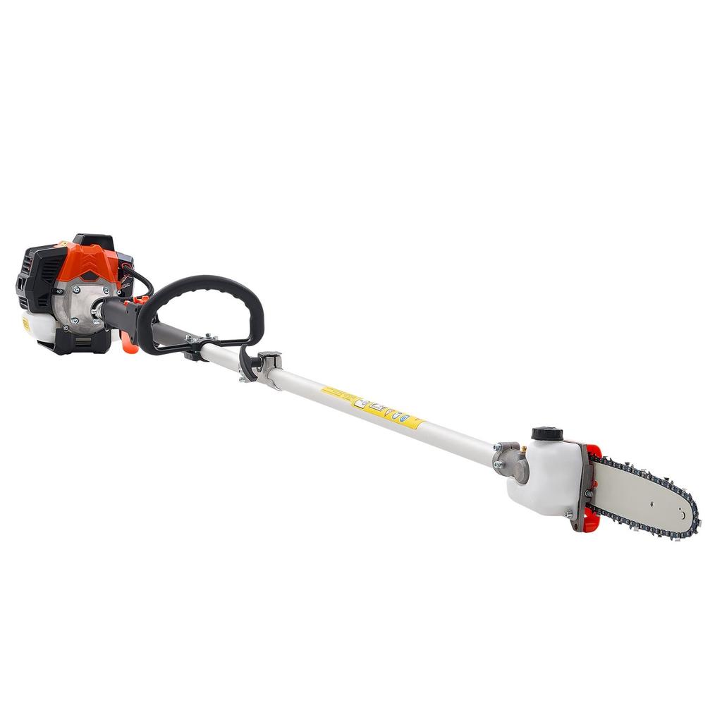 Gas Pole Saw, 25CC 2 Stroke Gas Powered Pole Saws with 20.3 cm Cutting Bar, Cordless Tree Trimmer with 650ml Fuel Tank, 2 to 2.74 m Extendable,