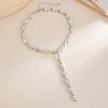 Vintage Irregular Necklace Adjustable Gold/Silver Choker Necklace Imitation Metal Tassels Design Pendant Necklace