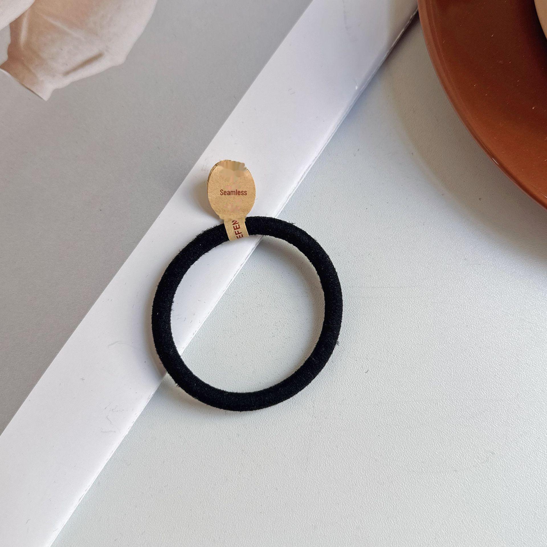 

Корейский набор резинок для волос черного цвета - женские эластичные бесшовные резинки для волос и аксессуары