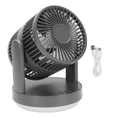 Desk Fan 3 Speeds Adjustable Rechargeable Desktop Oscillating Air Circulator Fan with Night Light