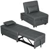 4-in-1 Multifunctional Sleeper Sofa, Foldable Sleeper Chair with Adjustable Backrest and Cushion