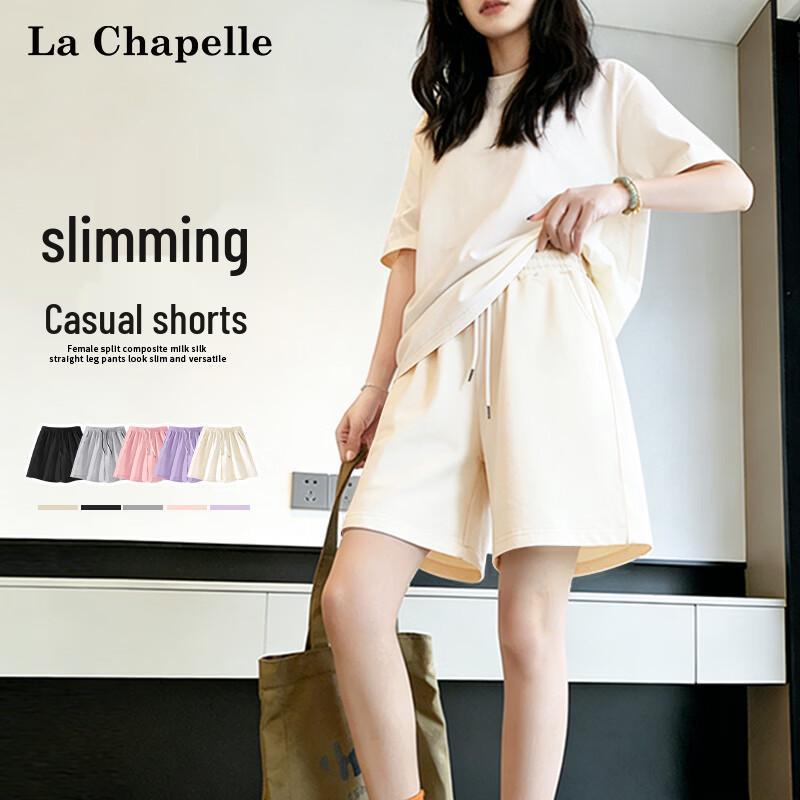 La Chapelle Women s Casual Drawstring Waist Bermuda Shorts M