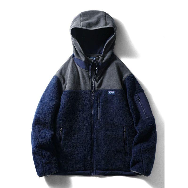 Mountain Outdoor Work Clothes Cotton-Padded Jacket Men's Autumn and Winter Patchwork Cotton-Padded Jacket Export Cattle Goods Polar Fleece Jacket