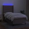 VidaXL Sommier à Lattes de Lit avec Matelas et LED, Lit Rembourré, Lit Simple, Lit Adulte de Chambre à Coucher Intérieur, 3138353