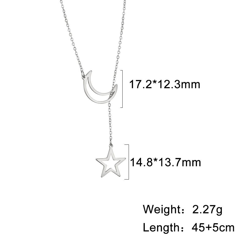 Geometric Round Heart Choker Necklace for Women Stainless Steel Minimalist Simple Clavicle Neck Chain Jewelry