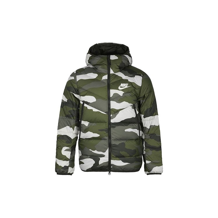 Nike Down Fill Windrunner Camo Puffer Jacket Green For Men BV4764-222 XL