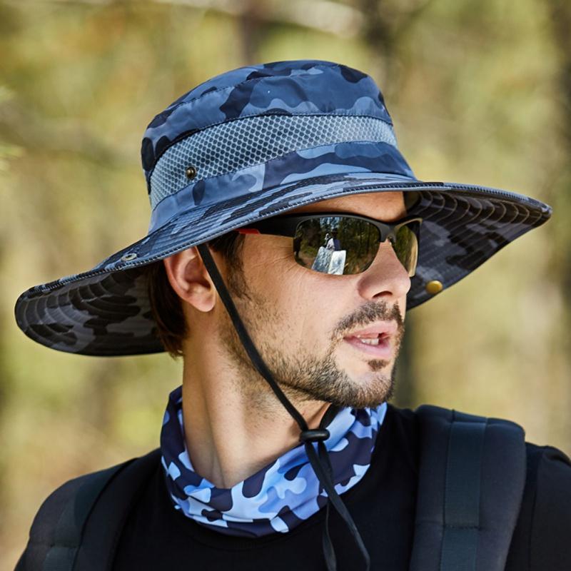 

Outdoor Sun Hat Breathable Wide Brim Hat UPF 50+ Sun Protection Mesh Hat For Travel Fishing Safari