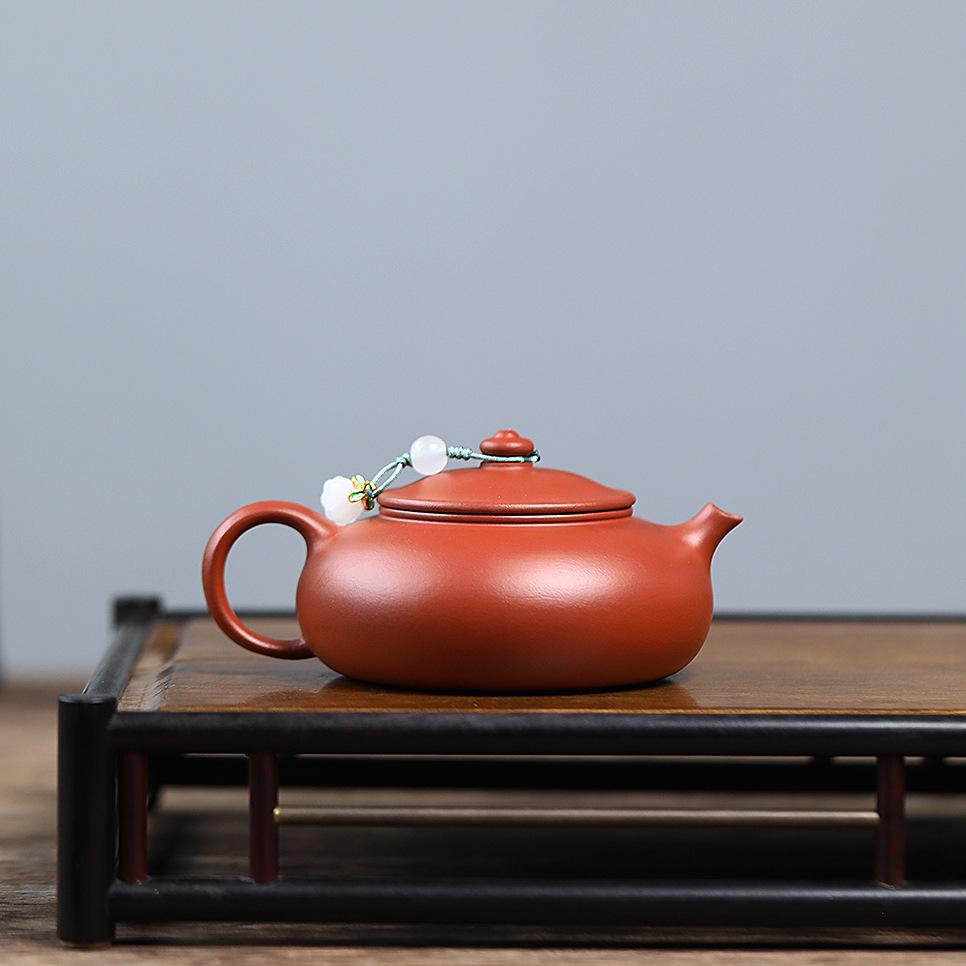 Hanjiang Zhu Ni Plain Inner Push Ball Hole Yixing Zisha Teapot Tea Set
