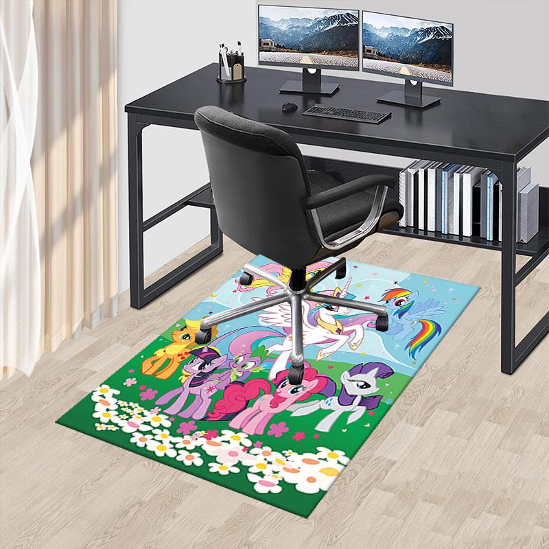 

1pc My Little Pony Rainbow Dash Office Chair Mat - Anime Cartoon Design, Non-Slip Carpet for Home and Office Decor, Suitable for All Seasons.O020 60cm by 90cm