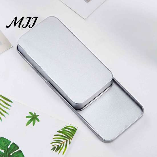 Push Pull Sliding Cover Box Tin Storage Container with Cover, Durable Metal Small Portable Container, Moisture-proof for Candy And Herbs Items