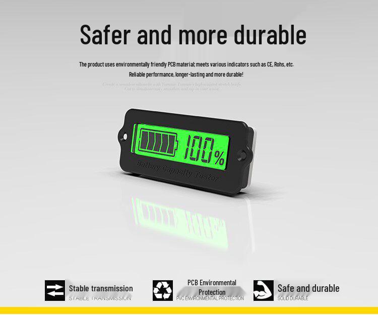 LY6W 12V LCD Battery Power Voltage Meter for Lithium & Lead-Acid Batteries