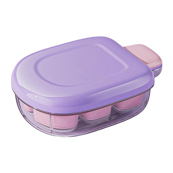 Food Grade Plastic Ice Maker with Sealed Lid Ice Cube Tray Storage Box Push Release Odorless Summer Cooling Ice Maker for Kitchen