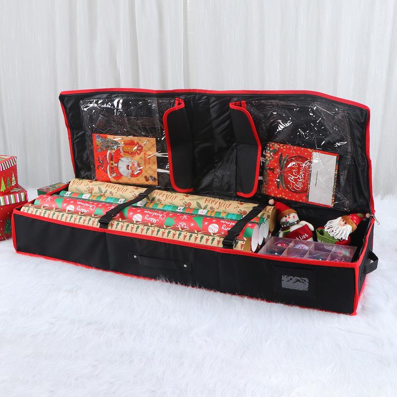 

Waterproof Large Capacity 600D Oxford Cloth Christmas Tree Holiday Storage Bag L101*W36*H14cm чорний