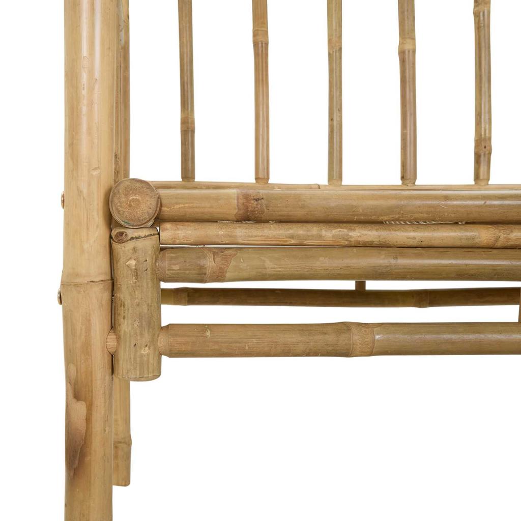 Garden Arch with Bench Natural 115 X 50 X 205 Cm Bamboo