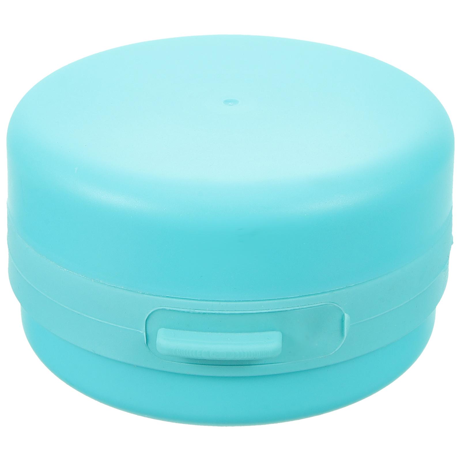

Portable Bathing Brush Silicone Shower Scrubber Soap Box Washing Tool Massage Exfoliating Back Cleanser Sponges синій